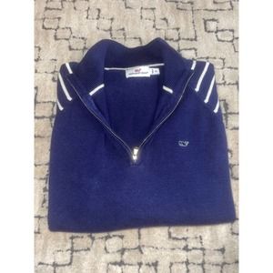 Vineyard Vines Stripe Sleeve 1/4 Zip Sweater